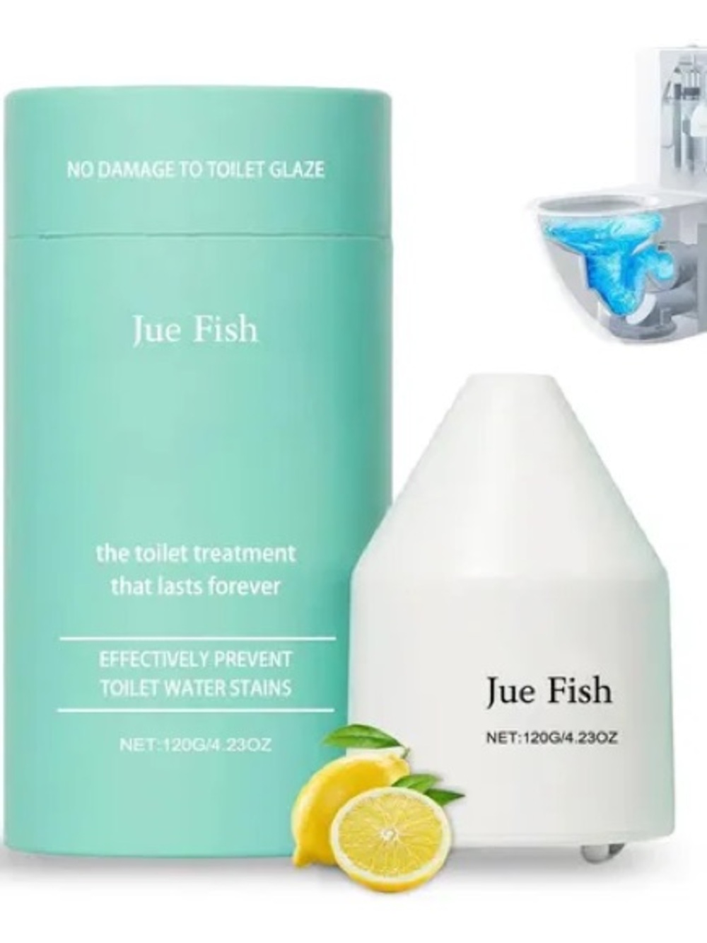 The Toilet Treatment by Jue Fish ~ Auto Cleaning Prevents Stains ~ New / Sealed